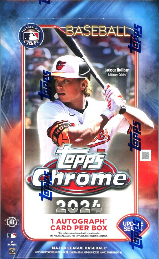 MLB 2024 TOPPS CHROME UPDATES HOBBY 6-box Cases